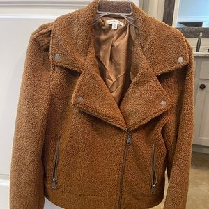 Max Studio Moto Sherpa Jacket